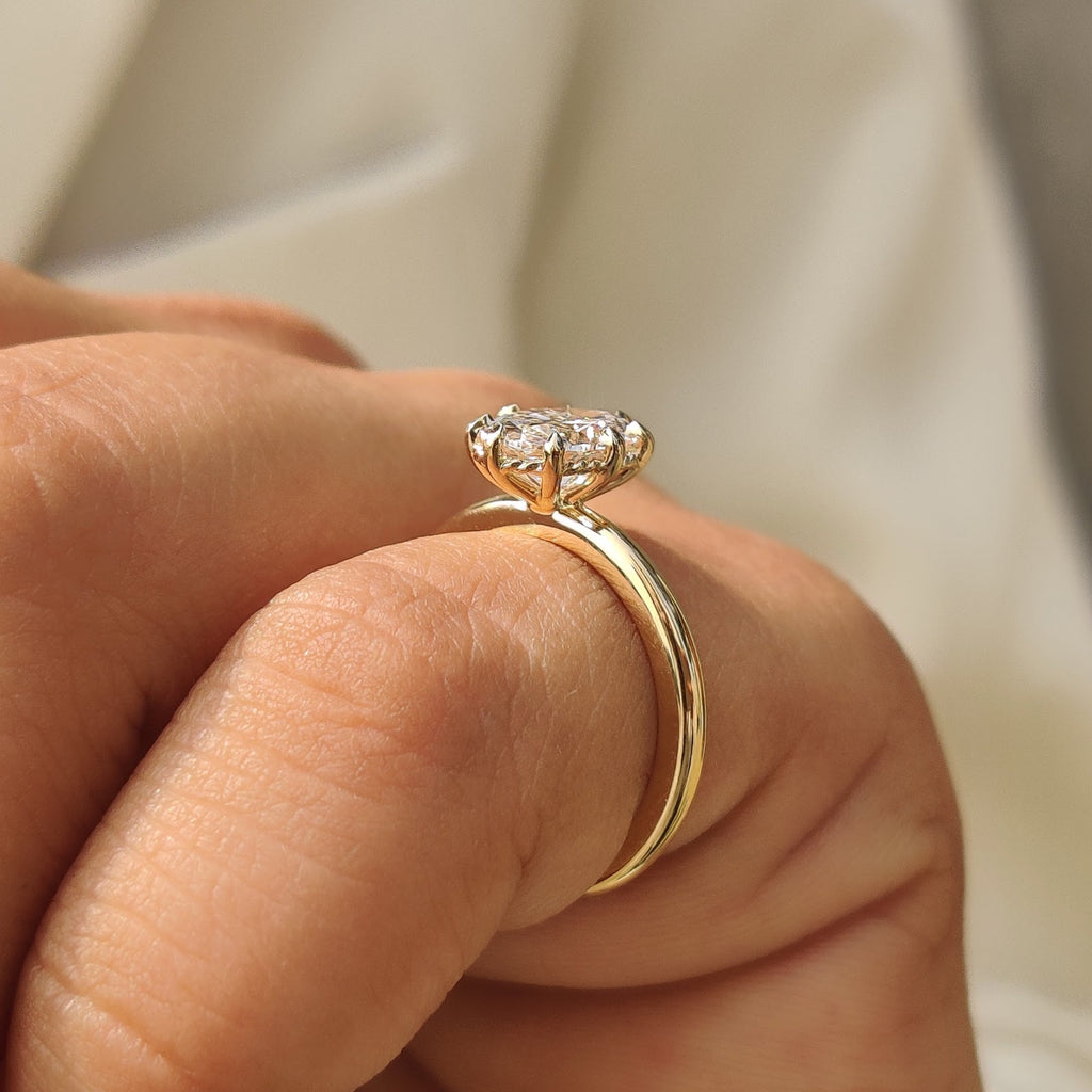 Oval Diamond Eight Prong Solitaire Engagement Ring
