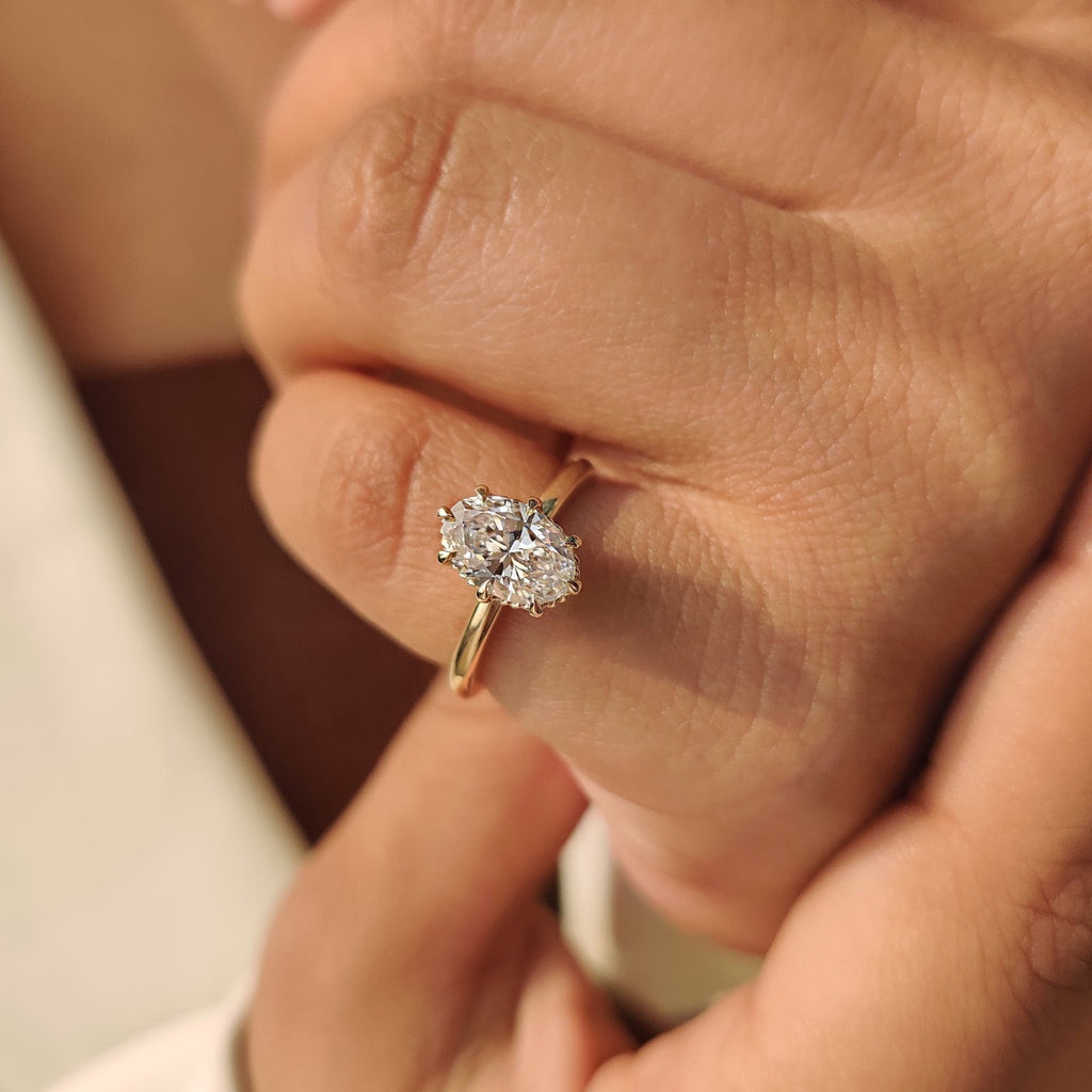 Oval Diamond Eight Prong Solitaire Engagement Ring