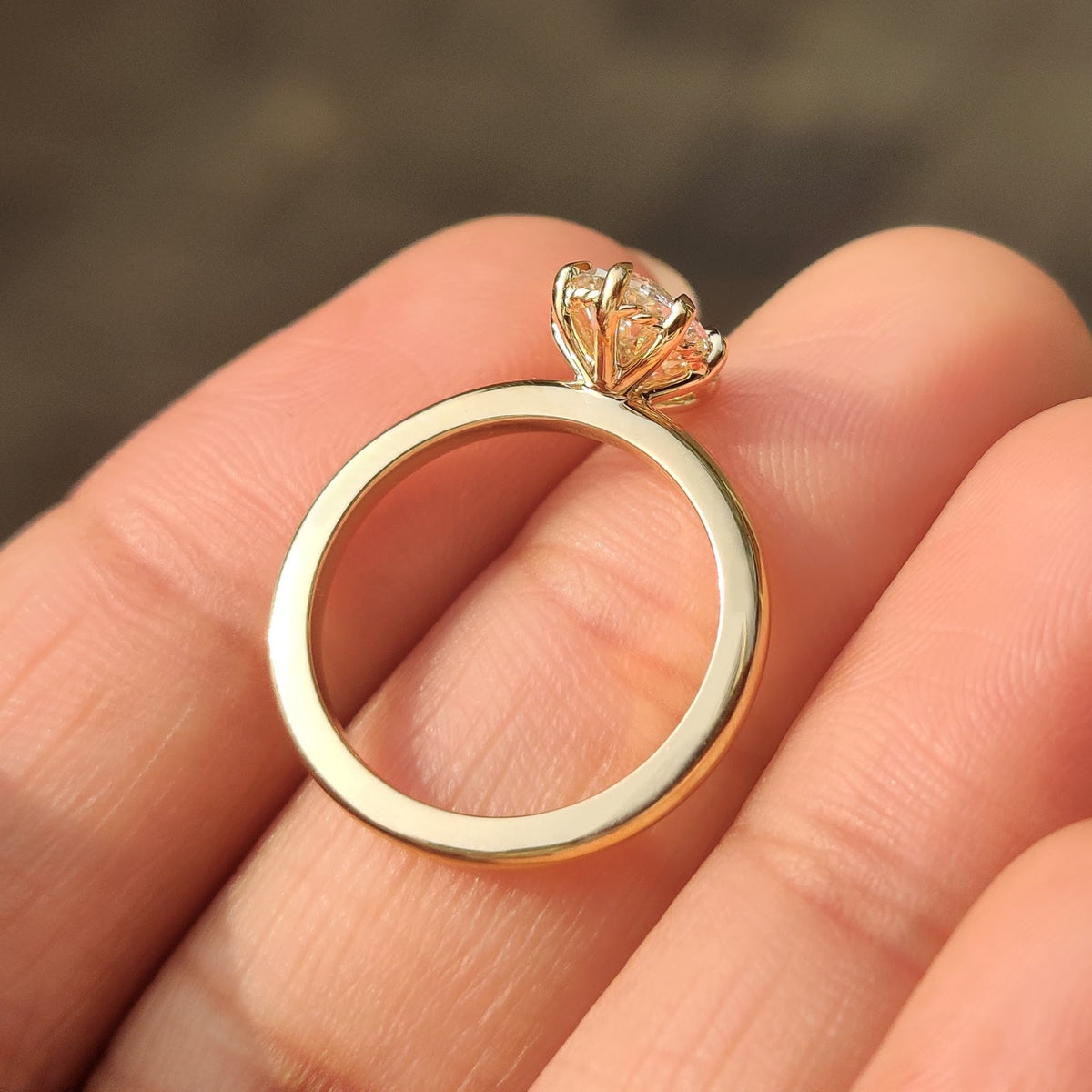 Oval Diamond Eight Prong Solitaire Engagement Ring