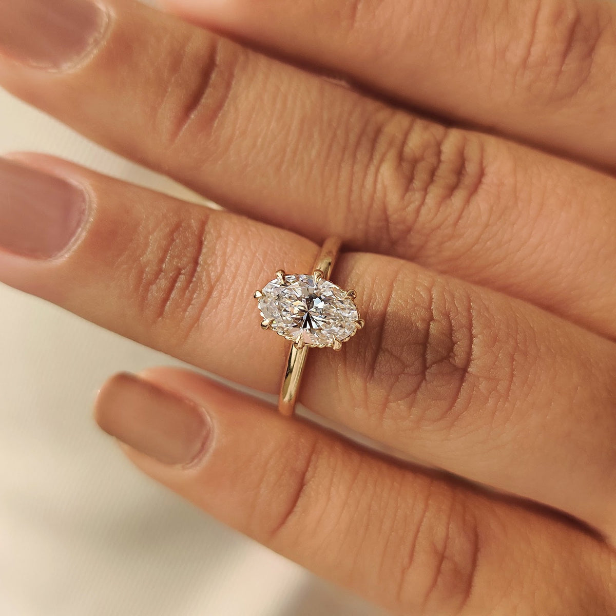 Oval Diamond Eight Prong Solitaire Engagement Ring