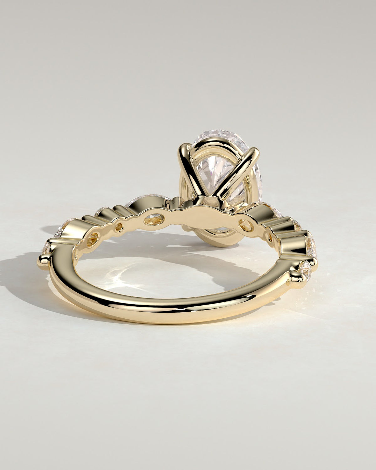 Oval Diamond Elegance Pavé Engagement Ring