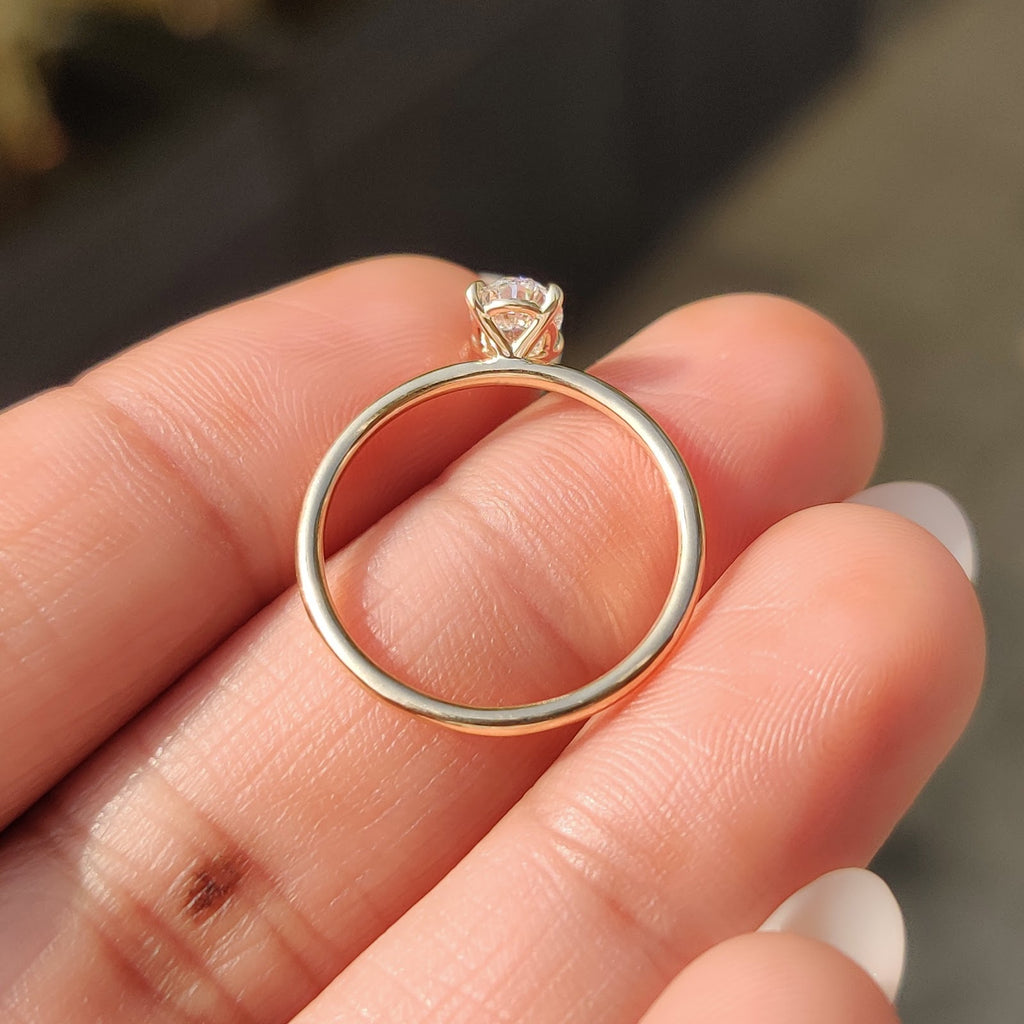 Oval Diamond Elegant Solitaire Engagement Ring