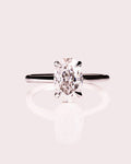 Oval Diamond Grace Hidden Halo Cathedral Engagement Ring