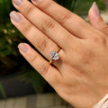 Oval Diamond Grace Hidden Halo Engagement Ring