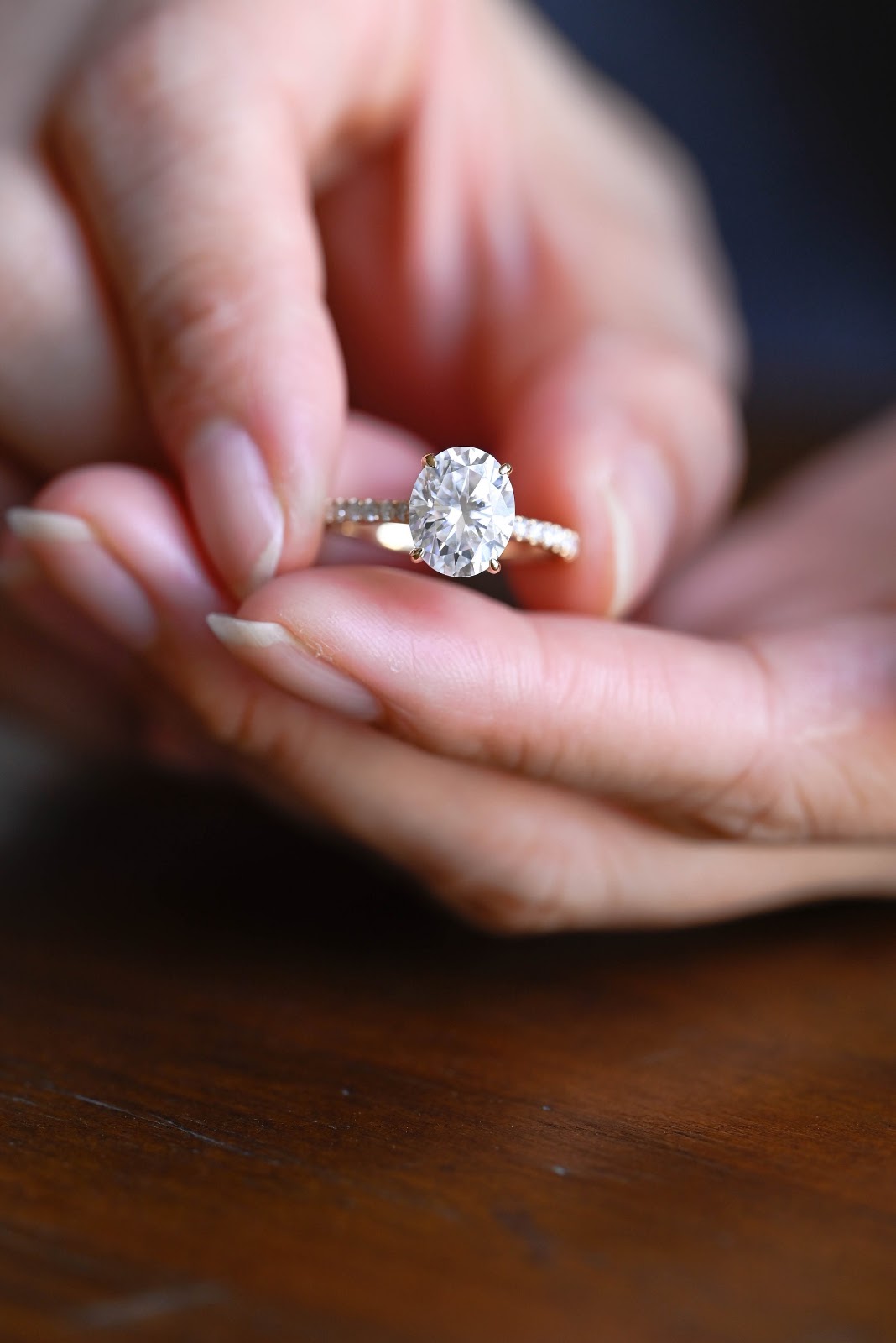 Oval Diamond Heirloom Hidden Halo Pavé Engagement Ring