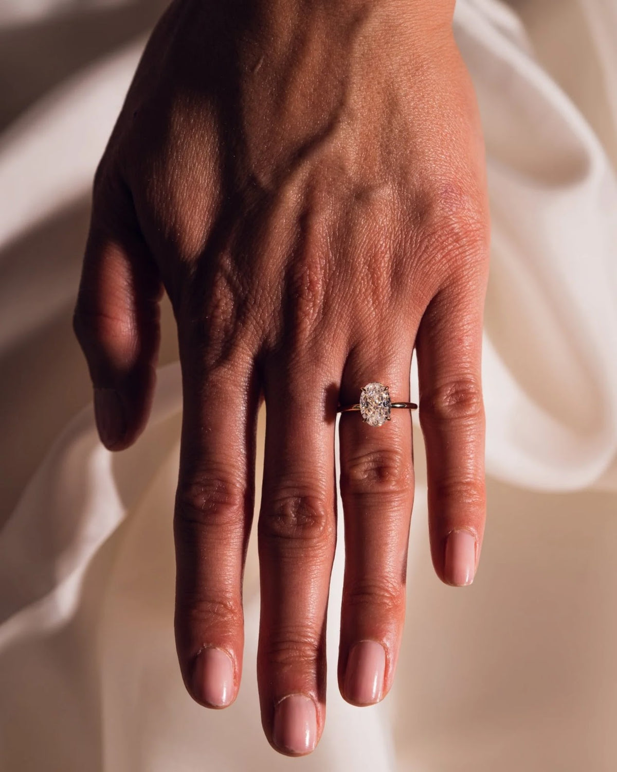 Oval Diamond Heirloom Petal Gallery Solitaire Engagement Ring