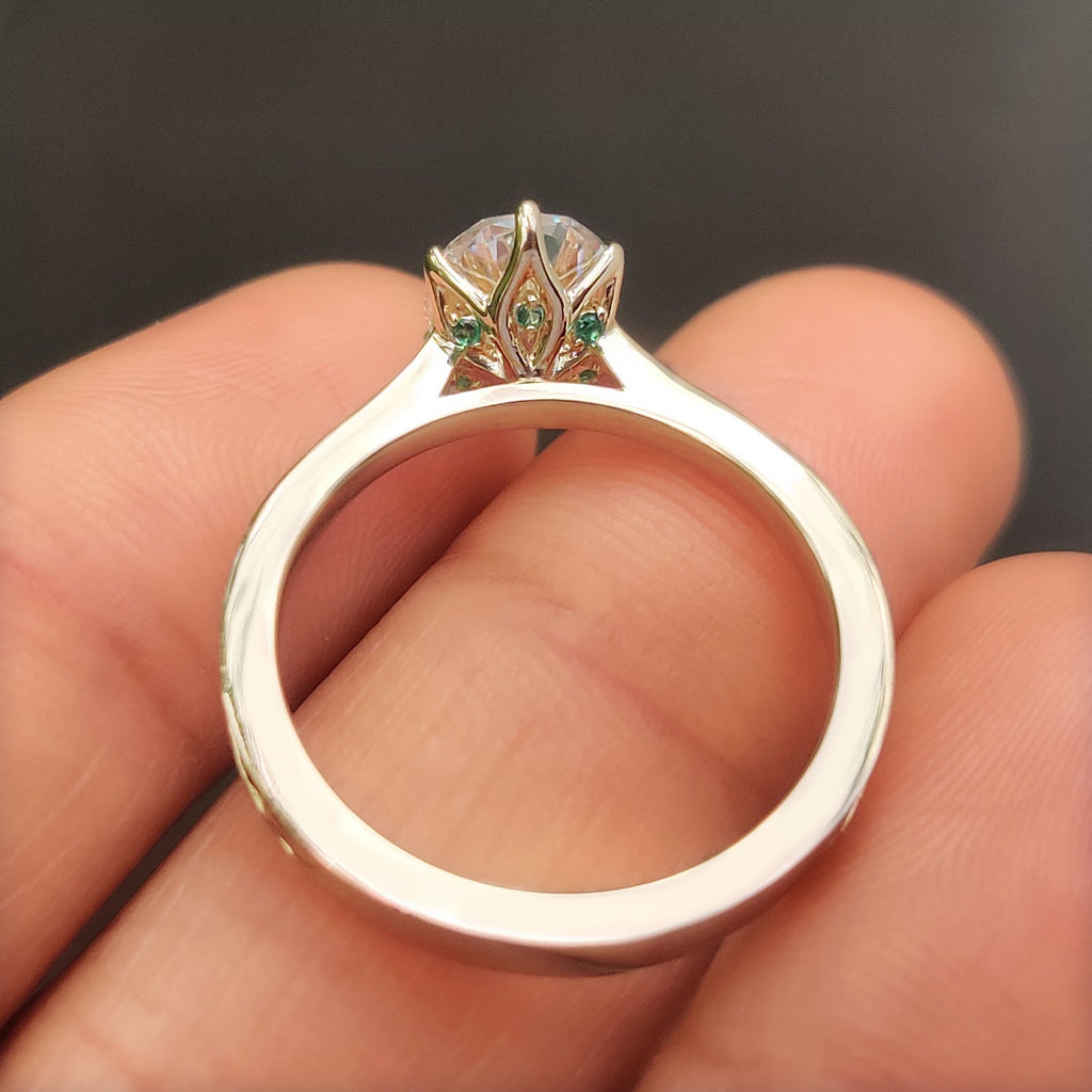 Oval Diamond Illuminated Milgrain Solitaire Engagement Ring