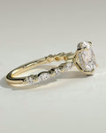 Oval Diamond Imperial Hidden Halo Pavé Engagement Ring