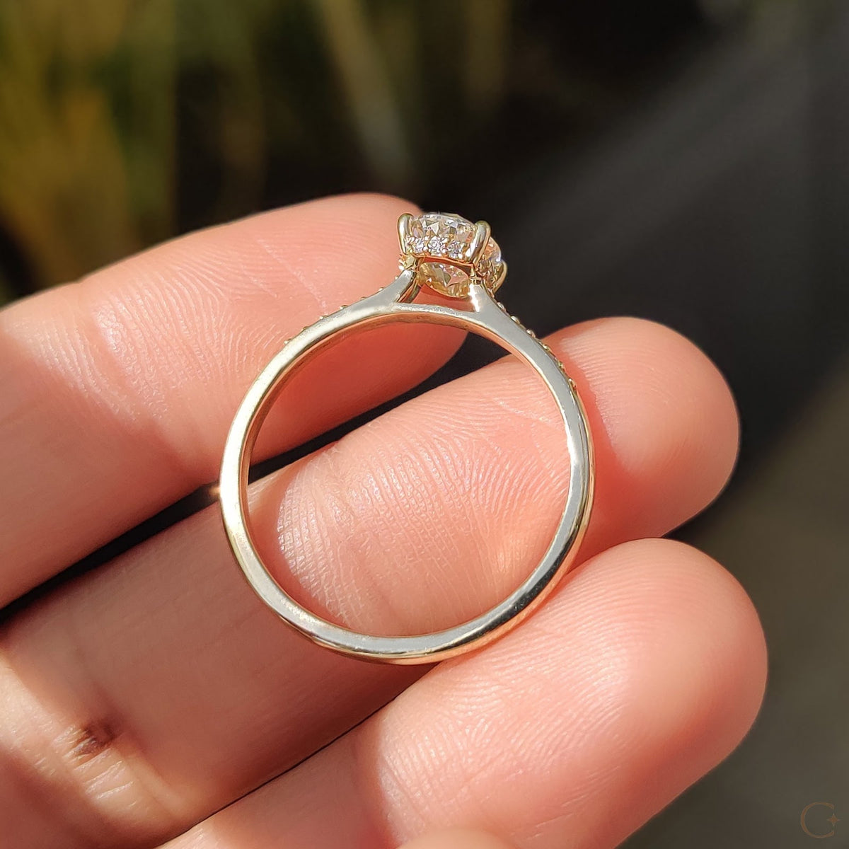 Oval Diamond Imperial Hidden Halo Pavé Engagement Ring