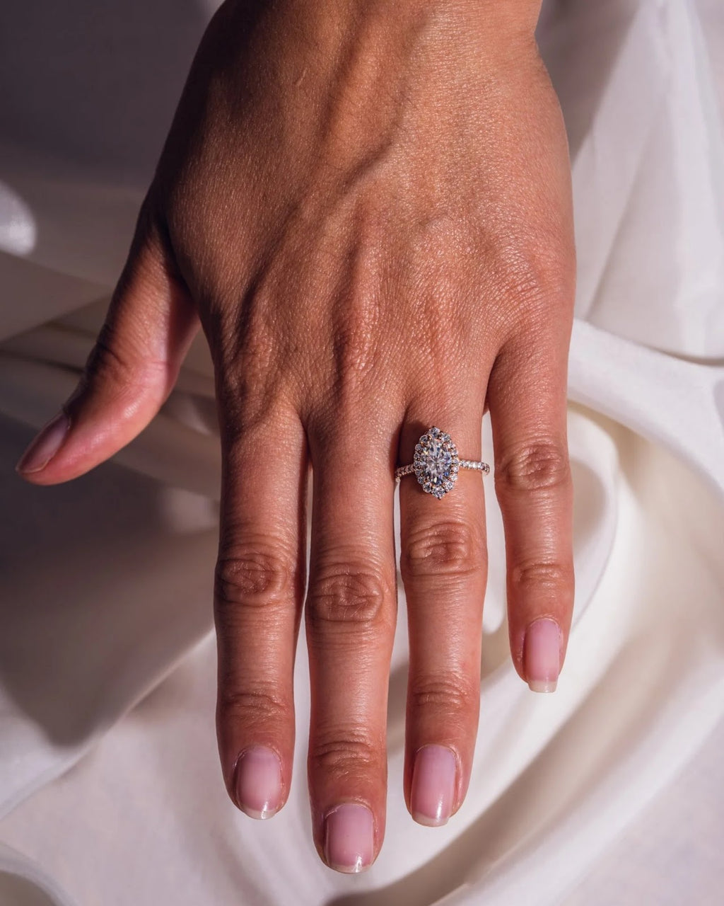 Oval Diamond Regal Halo Pavé Engagement Ring