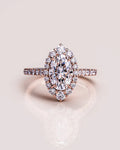 Oval Diamond Regal Halo Pavé Engagement Ring