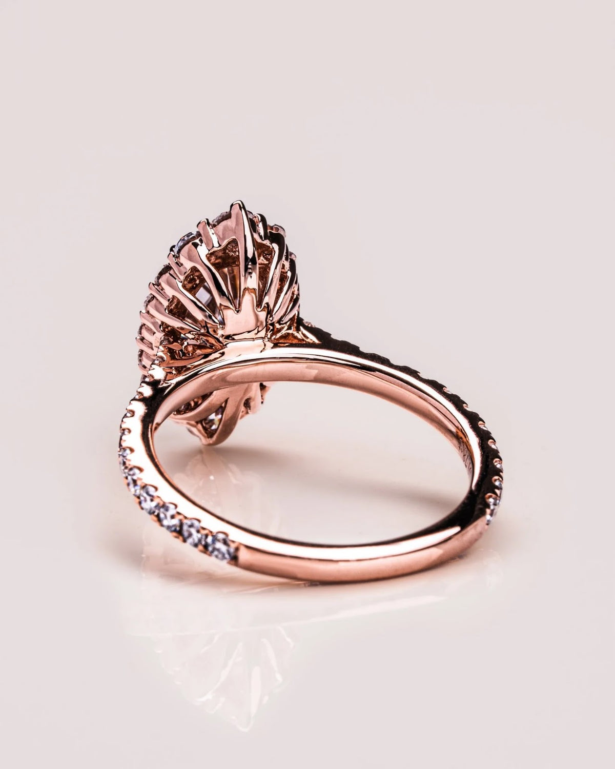 Oval Diamond Regal Halo Pavé Engagement Ring