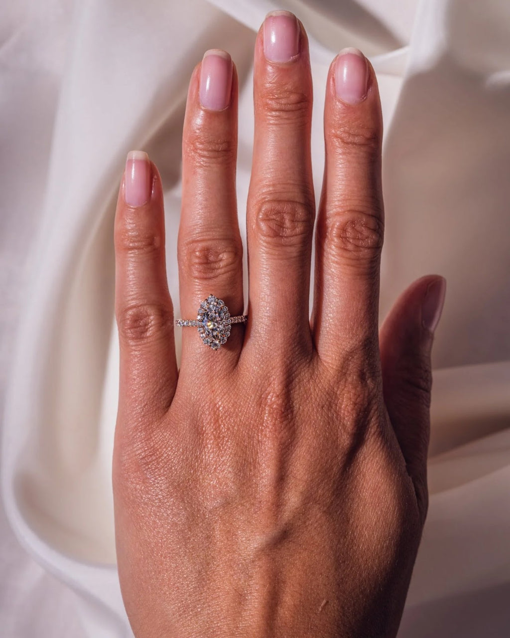 Oval Diamond Regal Halo Pavé Engagement Ring