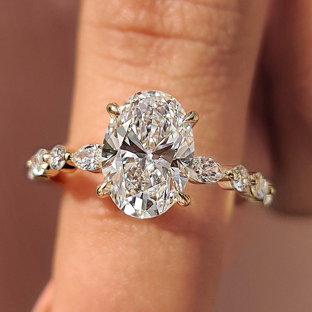 Oval Diamond Tender Pavé Engagement Ring