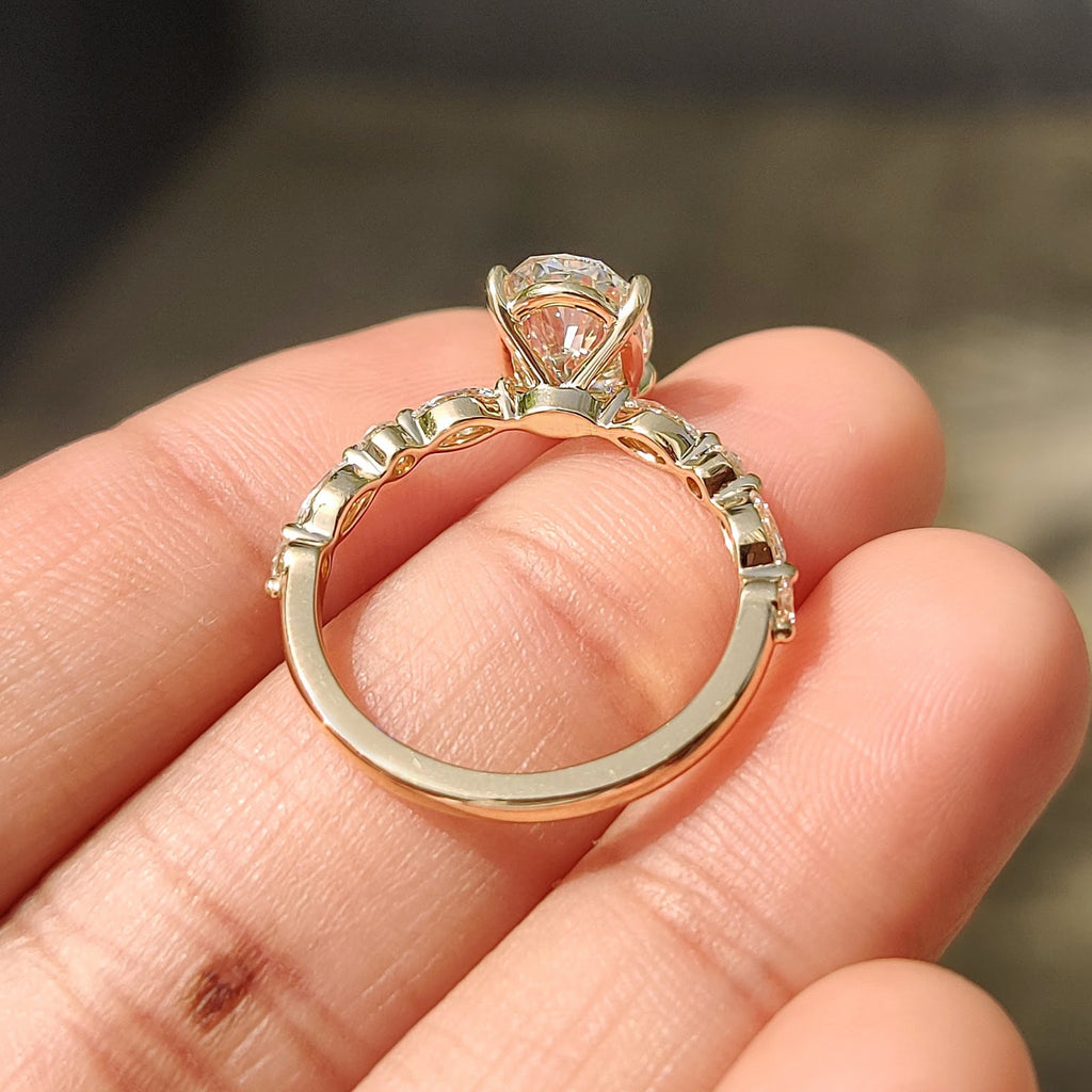 Oval Diamond Tender Pavé Engagement Ring