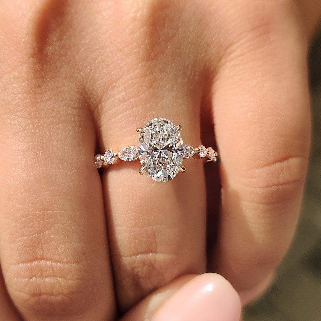 Oval Diamond Tender Pavé Engagement Ring