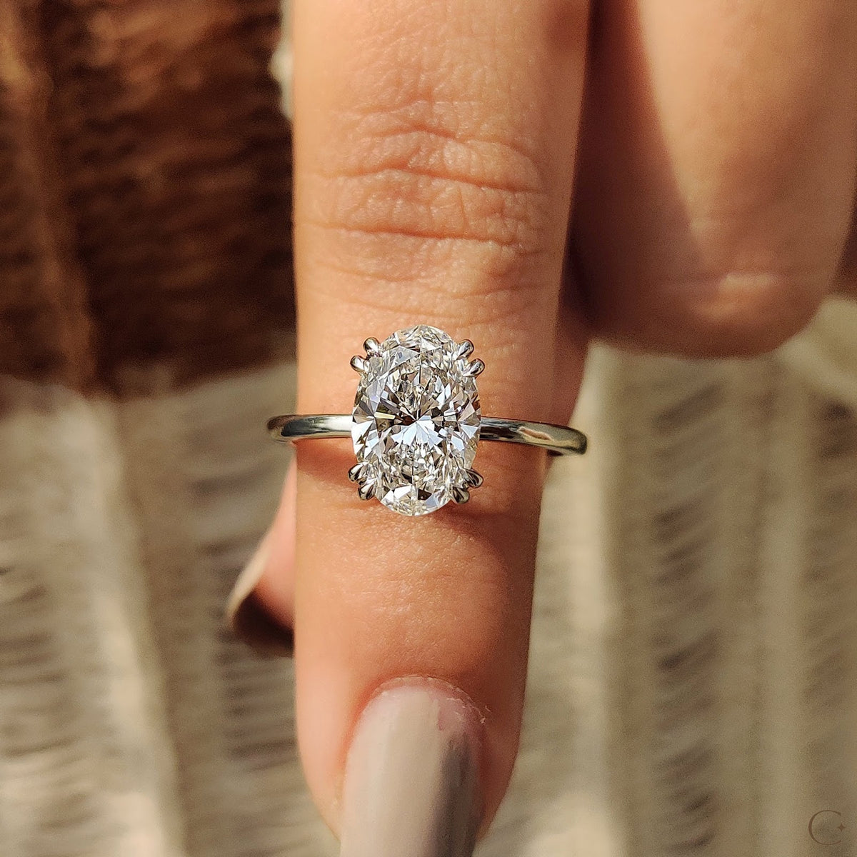 Oval Diamond Timeless Solitaire Engagement Ring