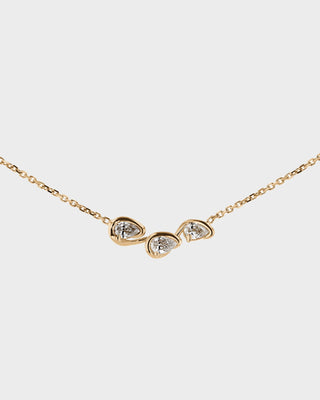 0.18 TCW Pear Moissanite Diamond Corridor Necklace