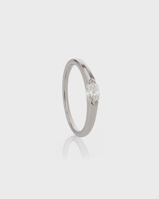 0.30 TCW Marquise CVD Diamond Minimalist Ring