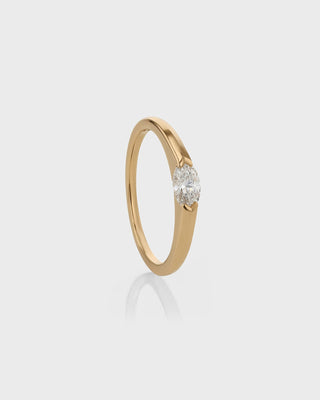 0.30 TCW Marquise CVD Diamond Minimalist Ring