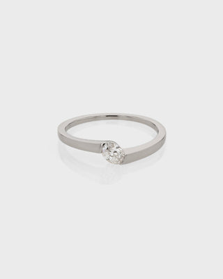 0.30 TCW Oval CVD Diamond Minimalist Ring