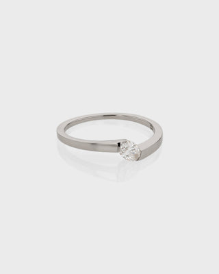 0.30 TCW Oval CVD Diamond Minimalist Ring