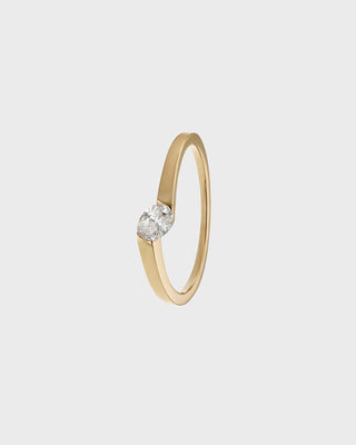 0.30 TCW Oval CVD Diamond Minimalist Ring