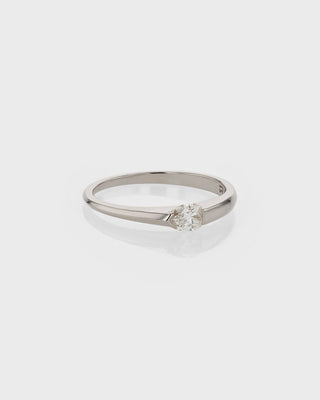 0.30 TCW Pear CVD Diamond Minimalist Ring