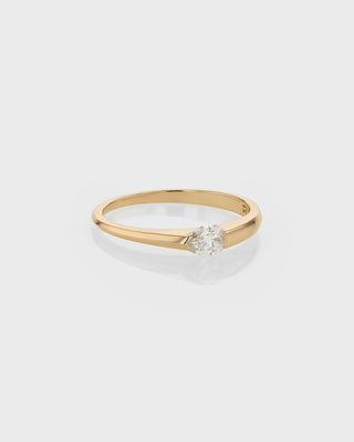 0.30 TCW Pear CVD Diamond Minimalist Ring