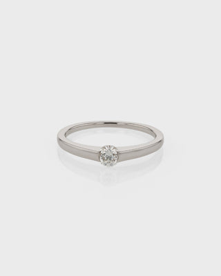 0.30 TCW Round CVD Diamond Minimalist Ring