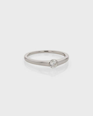 0.30 TCW Round CVD Diamond Minimalist Ring