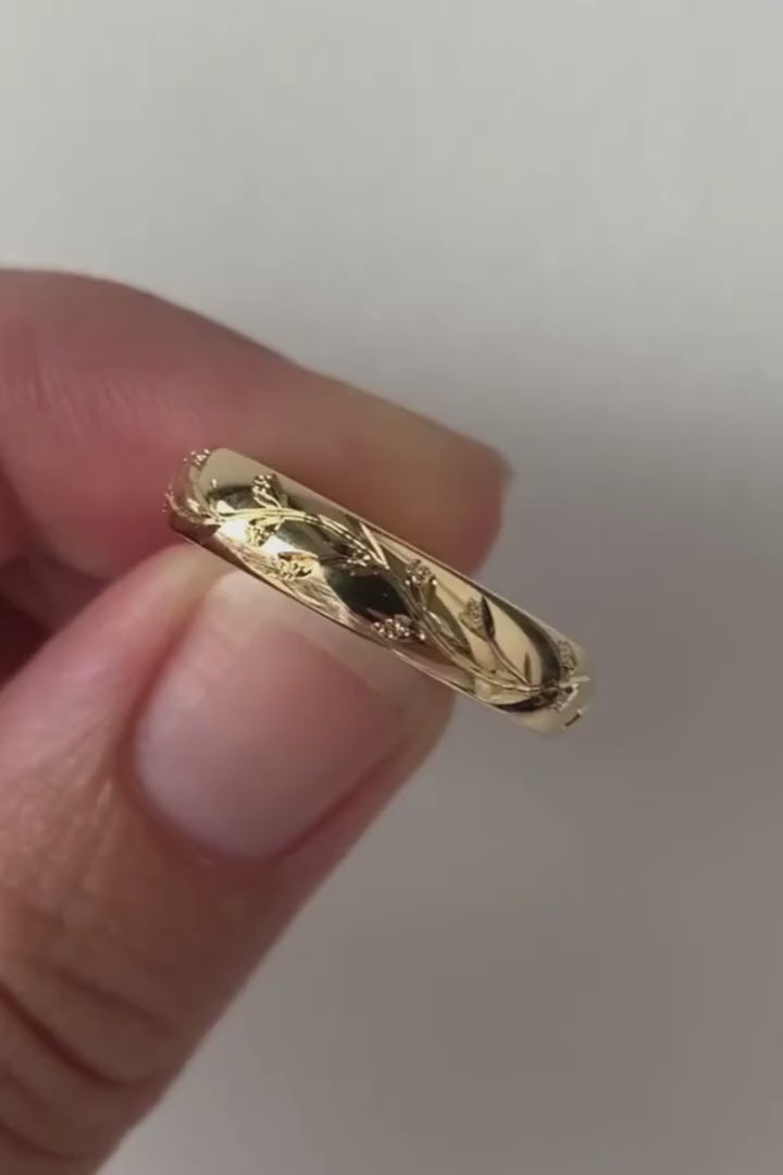 Vintage 18K Yellow Gold Wedding Band- Specially Reserved for Oviya