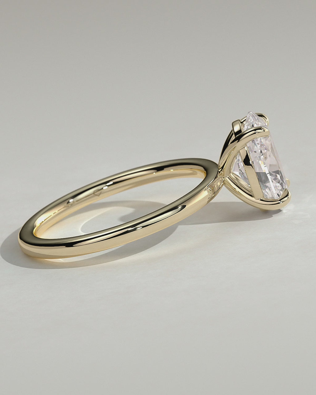 Oval Cut Diamond Claw Solitaire Engagement Ring
