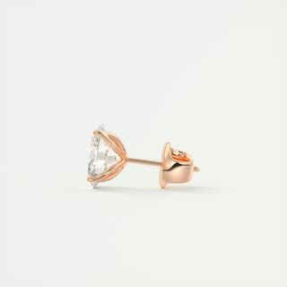 1.0 CT Oval Solitaire G/VS Lab Grown Diamond Earrings - violetjewels