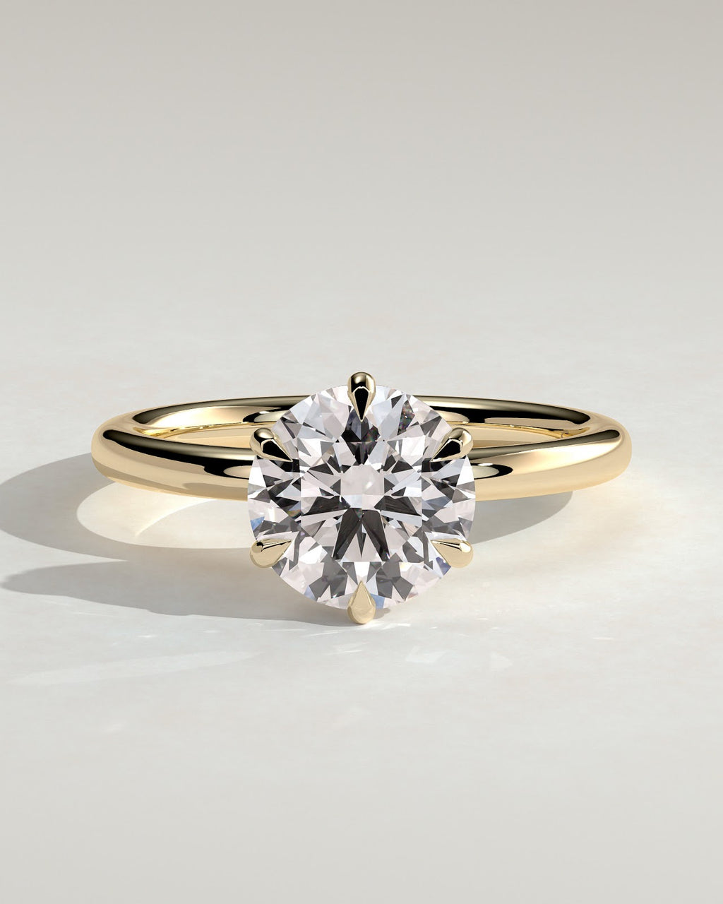 Round Diamond Encircled Hidden Halo Engagement Ring