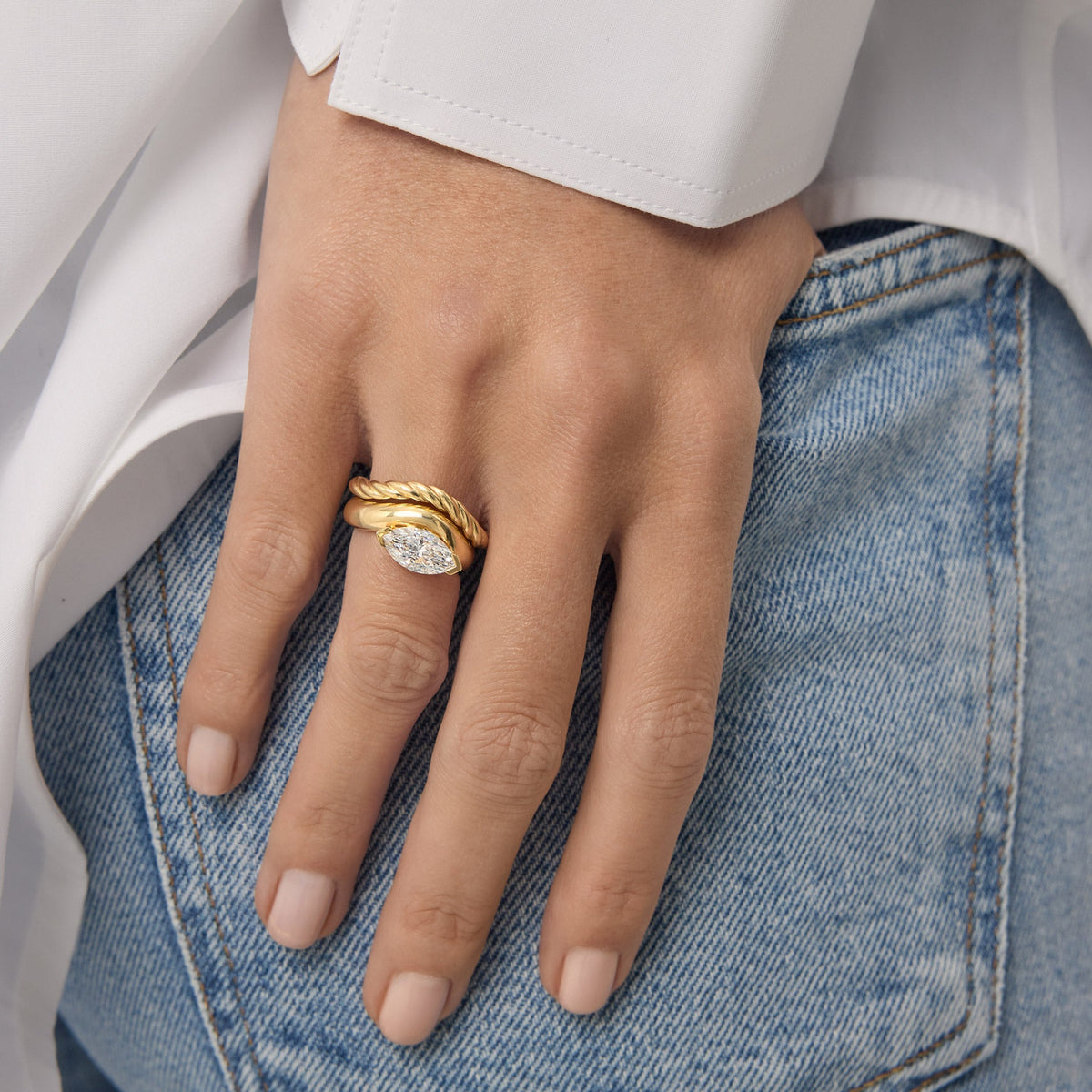 Plain Classic Twisted Wedding Band