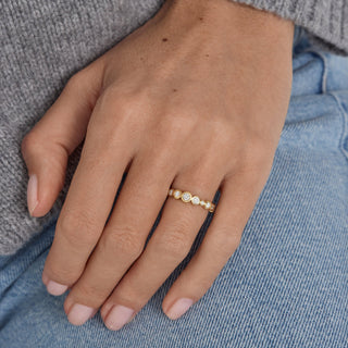 1.15 TCW Round Lab Grown Diamond Bezel Full Eternity Wedding Band