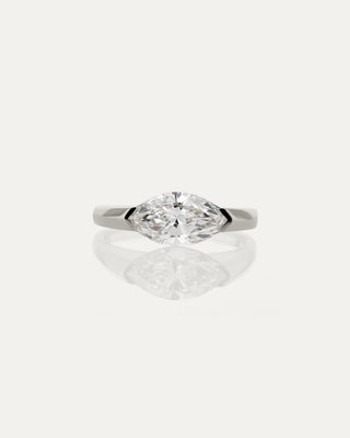 1.0 CT Marquise CVD Diamond Unique Style Engagement Ring