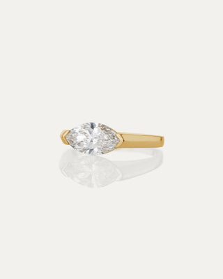 1.0 CT Marquise CVD Diamond Unique Style Engagement Ring