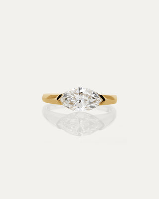 1.0 CT Marquise CVD Diamond Unique Style Engagement Ring