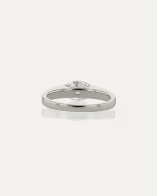 1.0 CT Oval CVD Diamond Unique Style Engagement Ring