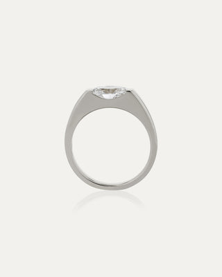 1.0 CT Oval CVD Diamond Unique Style Engagement Ring