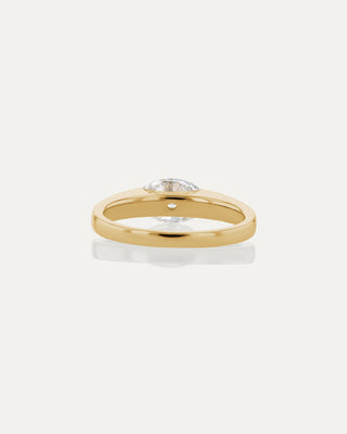 1.0 CT Oval CVD Diamond Unique Style Engagement Ring