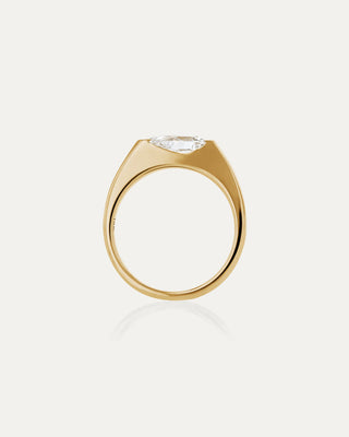 1.0 CT Pear CVD Diamond Unique Style Engagement Ring