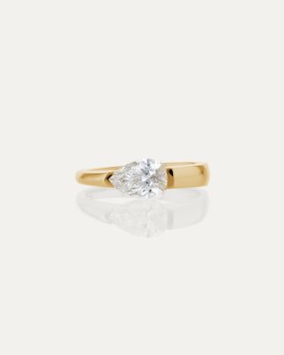 1.0 CT Pear CVD Diamond Unique Style Engagement Ring