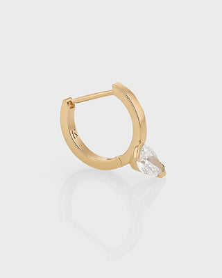 0.25 TCW Pear Solitaire Hoop Earrings