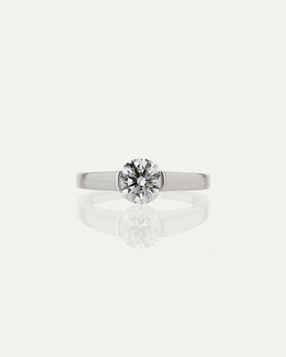 1.0 CT Round CVD Diamond Unique Style Engagement Ring