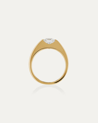 1.0 CT Round CVD Diamond Unique Style Engagement Ring