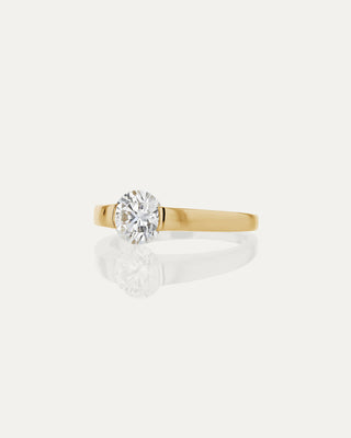 1.0 CT Round CVD Diamond Unique Style Engagement Ring