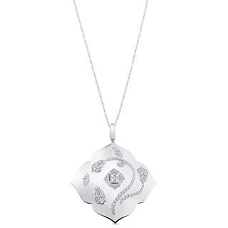 1.41 TCW Round Moissanite Diamond Art Deco Necklace - violetjewels